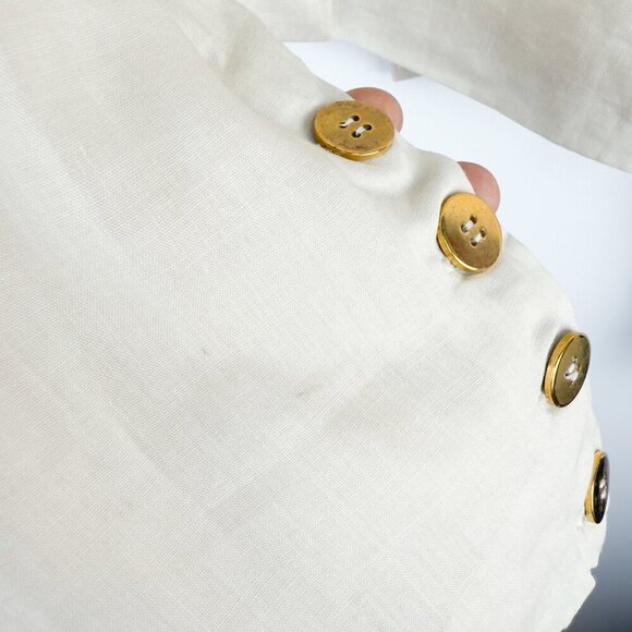 LOVE‎ McNICOLL 100% Linen Sammie Oversized Crop Blazer beige cream Neutral s S - Picture 12 of 12